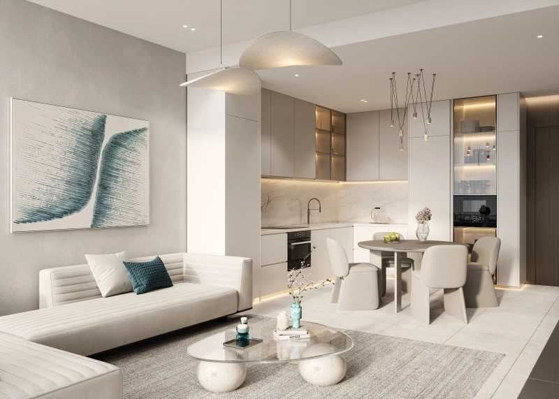 Modernes 1-Zimmer Apartment mit großen raumhohen Fenstern und Einbauküche!