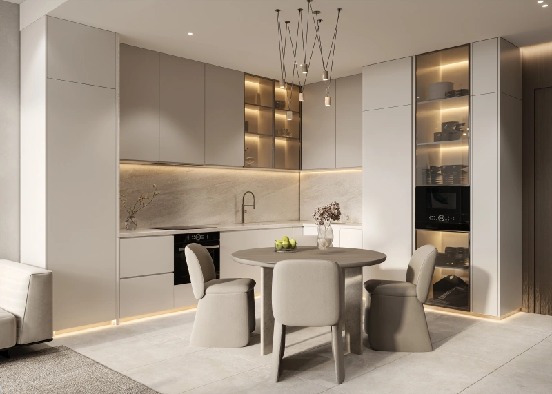 Modernes 1-Zimmer Apartment mit großen raumhohen Fenstern und Einbauküche!