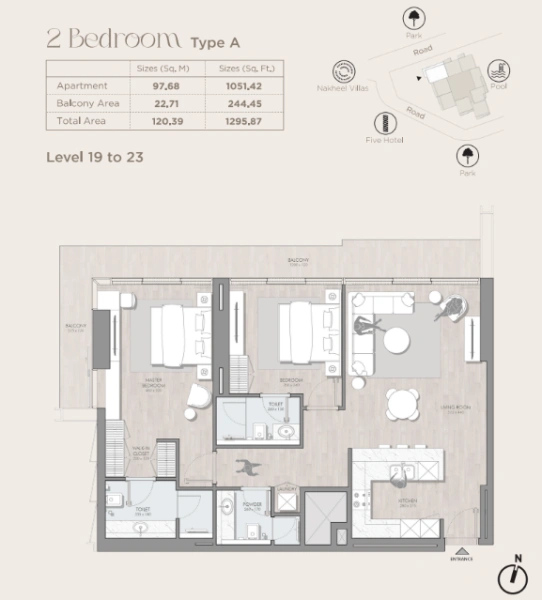 Geräumige 2-Zimmer-Wohnung mit Huge Layout!