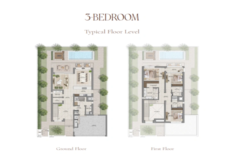Moderne Design-Villa mit 3 Schlafzimmern und Dienstmädchenzimmer