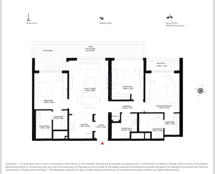 Luxuriöse 3-Zimmer-Wohnung mit atemberaubendem Burj Khalifa-Blick, komplett möbliert