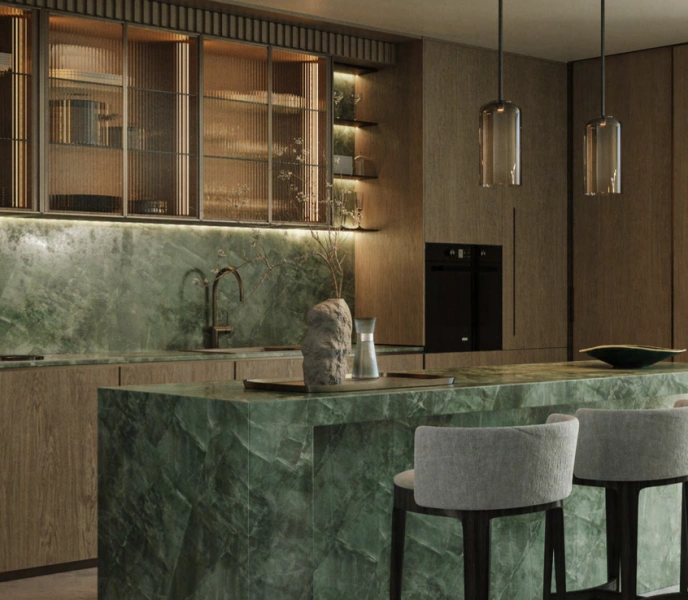 Atemberaubende 1-Zimmer-Wohnung mit Meerblick in bester Lage der Master Community