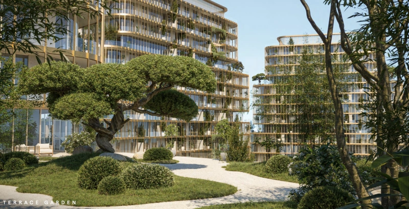 Atemberaubende 1-Zimmer-Wohnung mit Meerblick in bester Lage der Master Community