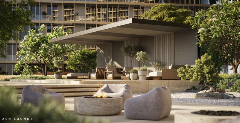 Atemberaubende 1-Zimmer-Wohnung mit Meerblick in bester Lage der Master Community