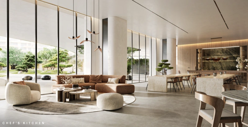 Atemberaubende 1-Zimmer-Wohnung mit Meerblick in bester Lage der Master Community