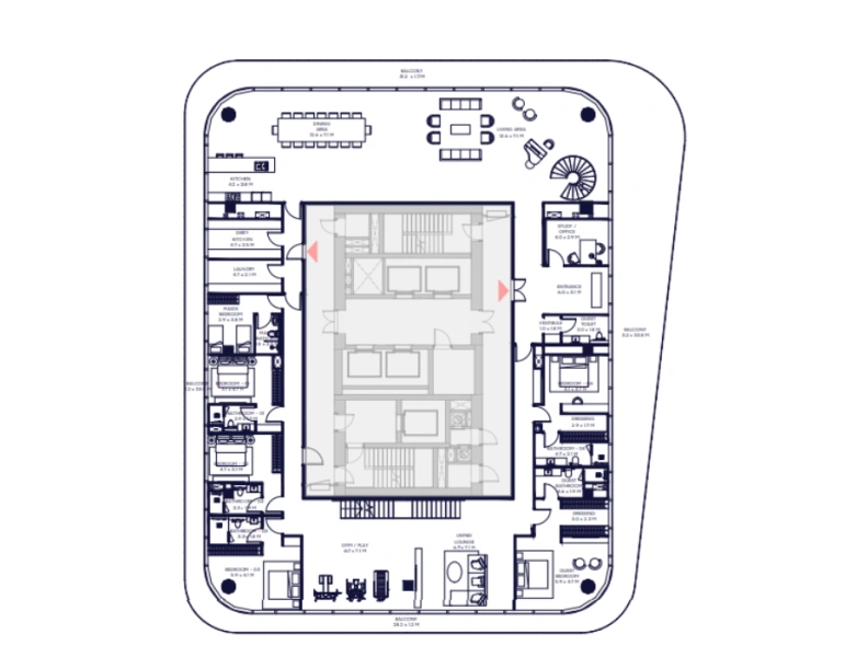 Geräumige Sechs-Zimmer-Wohnung mit modernem Design