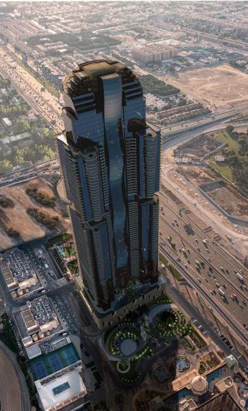 Luxuriöses Apartment in Al Habtoor Tower: traumhafter Meerblick!