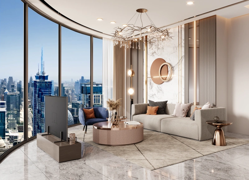 Luxuriöses Apartment in Al Habtoor Tower: traumhafter Meerblick!