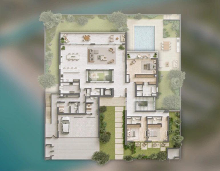 Luxuriöse Villa mit sechs Schlafzimmern, modernem Design und atemberaubender Aussicht