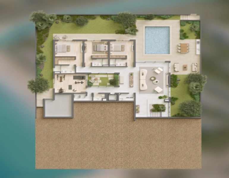 Luxuriöse Villa mit sechs Schlafzimmern, modernem Design und atemberaubender Aussicht