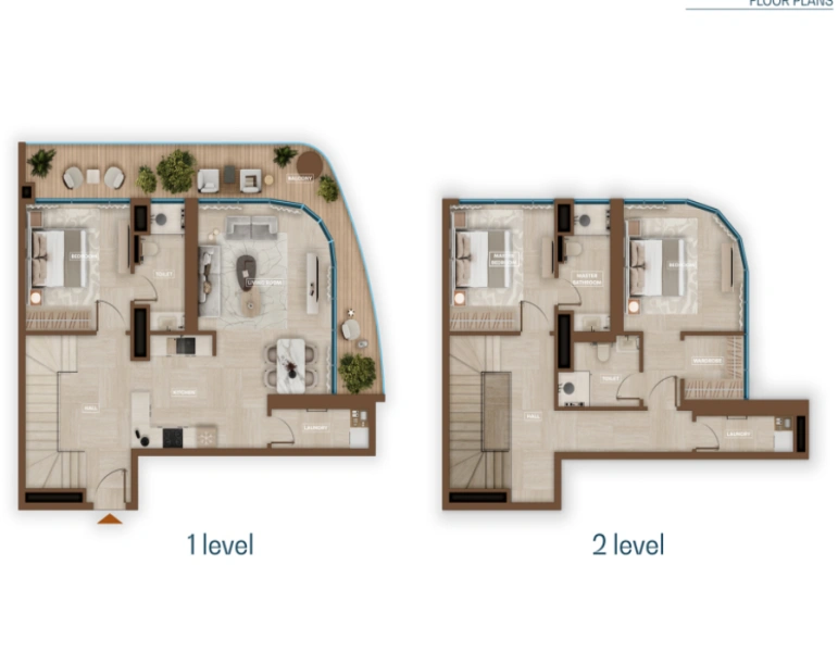 Geräumige Drei-Zimmer-Wohnung mit modernem Design und atemberaubender Aussicht