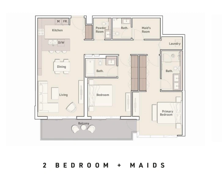 Geräumige 2-Zimmer-Wohnung mit Dienstzimmer und großem Wohnbereich!