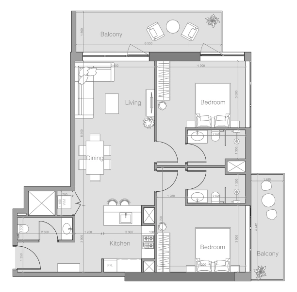 2-Bedroom Apartment in "OZONE1 RESIDENCE"