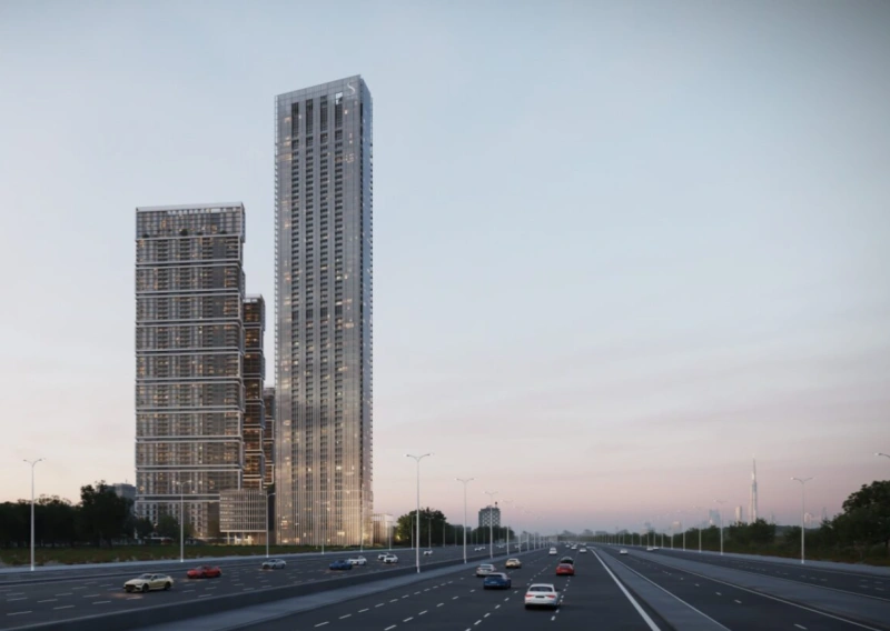 Luxuriöses Apartment mit Balkon und Dubai Skyline Blick - 1 Schlafzimmer mit Gäste-WC!