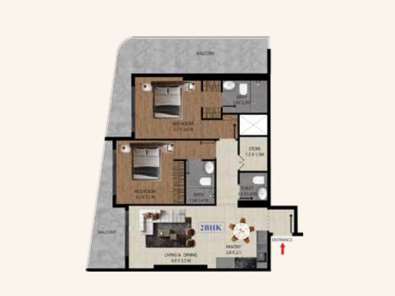 Moderne 2-Zimmer-Wohnung mit tollen Annehmlichkeiten!