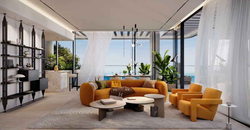 Luxuriöse Duplex-Wohnung mit 4 Schlafzimmern und großem Balkon mit privatem Pool und Meerblick