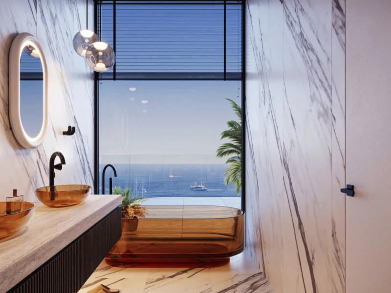 Luxuriöse Duplex-Wohnung mit 4 Schlafzimmern und großem Balkon mit privatem Pool und Meerblick