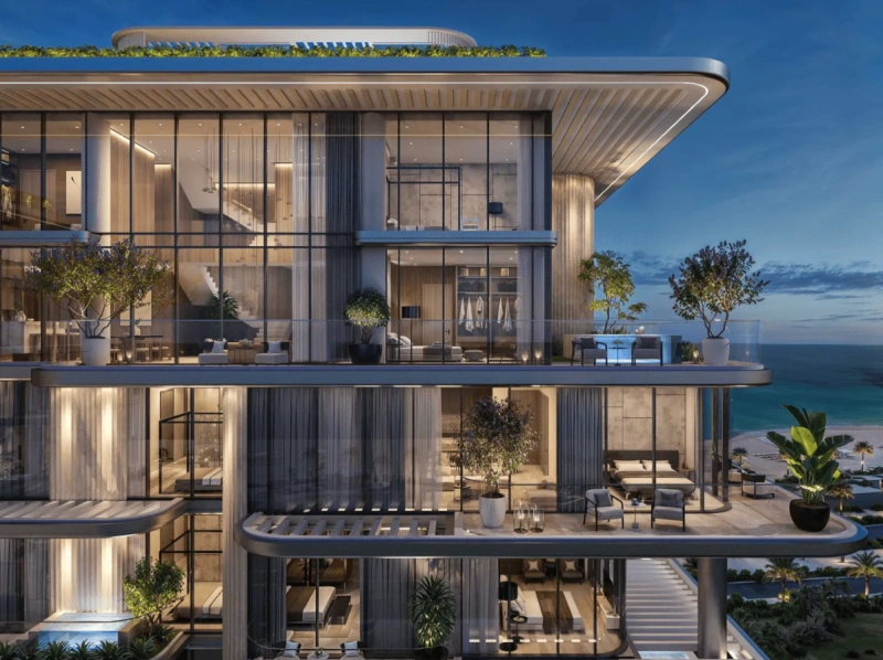 Luxuriöse Duplex-Wohnung mit 4 Schlafzimmern und großem Balkon mit privatem Pool und Meerblick