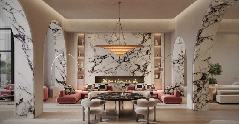 Luxuriöse Duplex-Wohnung mit 4 Schlafzimmern und großem Balkon mit privatem Pool und Meerblick