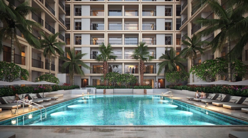 Luxuriöses 2 Schlafzimmer mit Marriott Hotel Residence - Ihr perfektes Zuhause in der Stadt.