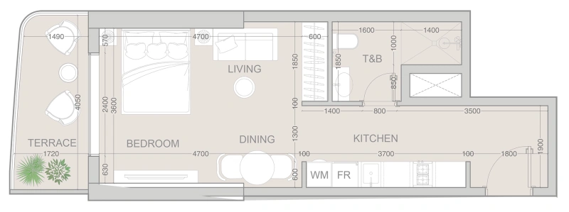 1-Bedroom Apartment in "V1VID TOWER"