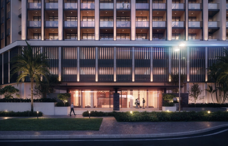 Moderne 1-Zimmer-Etagenwohnung mit Design-Forward Living und atemberaubendem Skyline-Blick