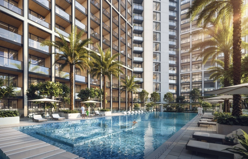 Moderne 1-Zimmer-Etagenwohnung mit Design-Forward Living und atemberaubendem Skyline-Blick