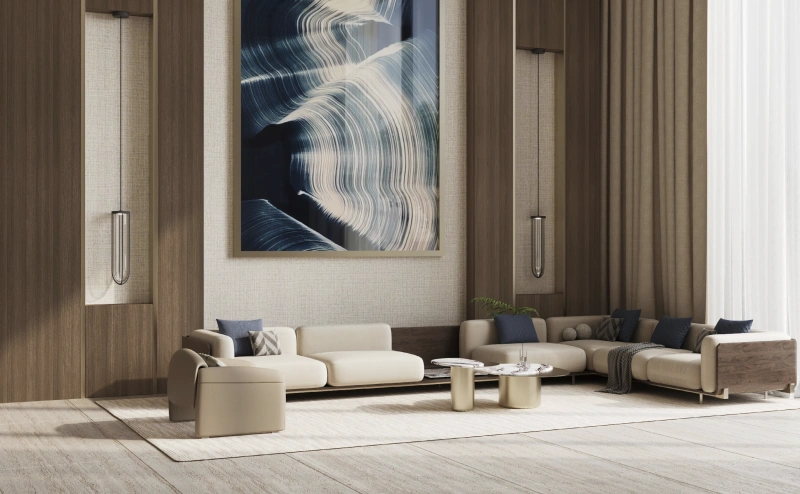 Moderne 1-Zimmer-Etagenwohnung mit Design-Forward Living und atemberaubendem Skyline-Blick