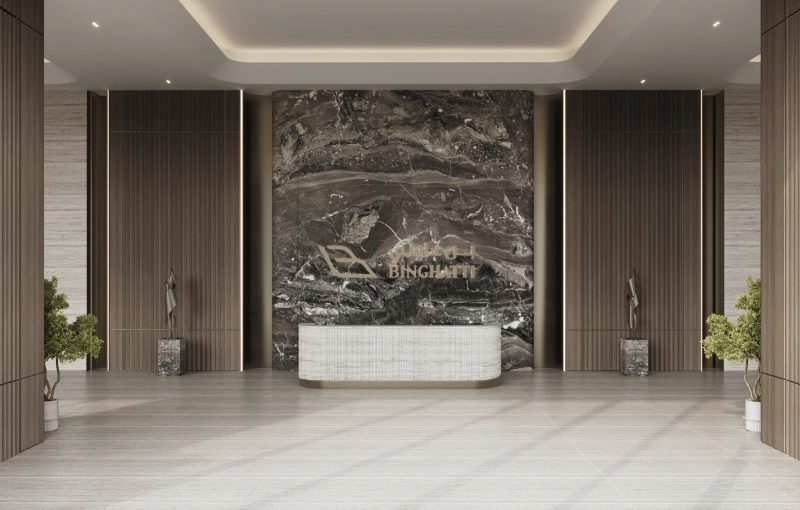 Moderne 1-Zimmer-Etagenwohnung mit Design-Forward Living und atemberaubendem Skyline-Blick