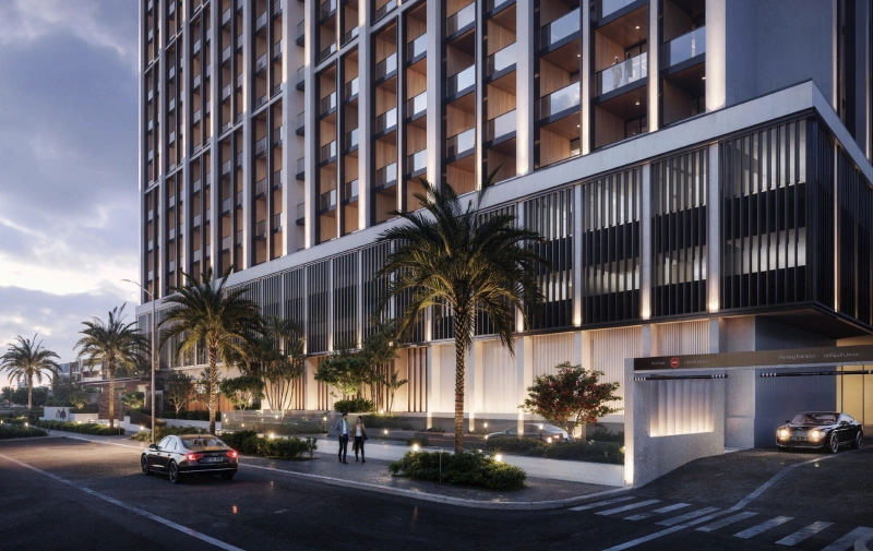 Moderne 1-Zimmer-Etagenwohnung mit Design-Forward Living und atemberaubendem Skyline-Blick