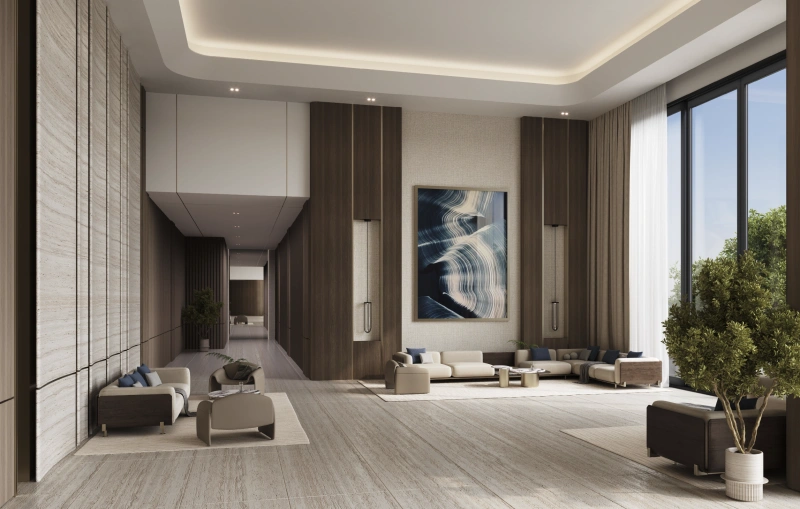 Moderne 1-Zimmer-Etagenwohnung mit Design-Forward Living und atemberaubendem Skyline-Blick