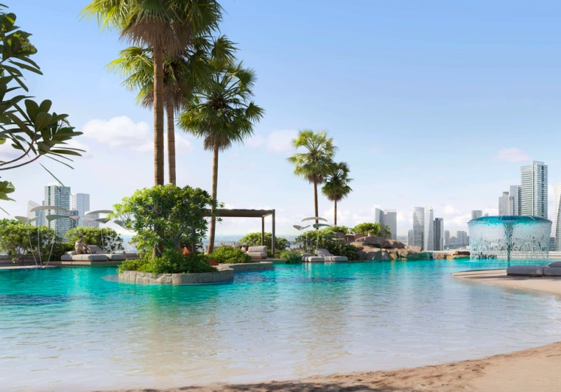 3-Zimmer-Wohnung mit Blick auf die Marina in Jumeirah Village Circle. Großzügiges Layout für maximalen Komfort.