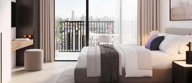 3-Zimmer-Wohnung mit Blick auf die Marina in Jumeirah Village Circle. Großzügiges Layout für maximalen Komfort.