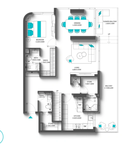 Traumhaftes 3-Zimmer-Duplex-Apartment im Resort-Stil - Luxus pur!