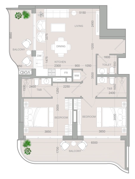 2-Bedroom Apartment in "ALTA V1EW SKYHOMES"