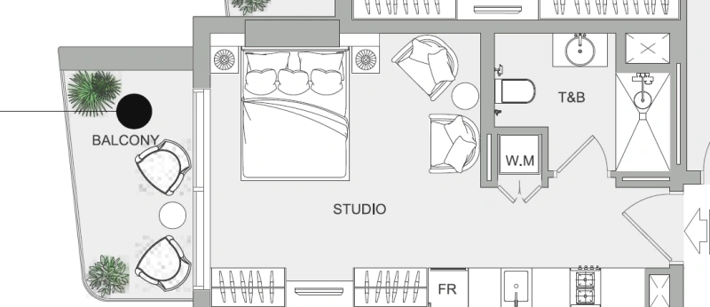 Modernes Studio-Apartment für Junggesellen - Ideal für den Single-Lifestyle!