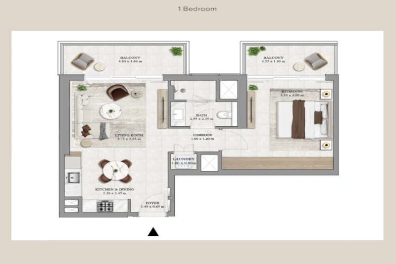 Apartamento de un dormitorio