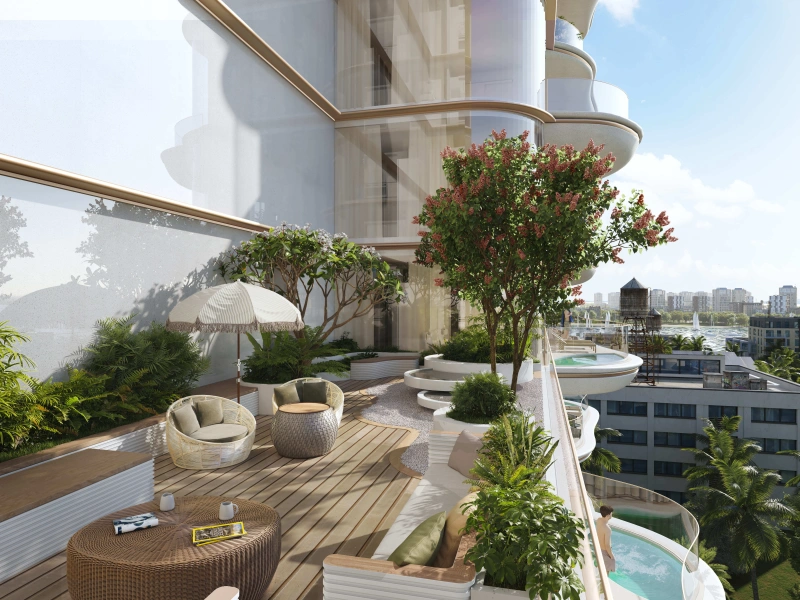 Elegantes 1-Schlafzimmer Apartment mit Privat Pool und atemberaubendem Meerblick