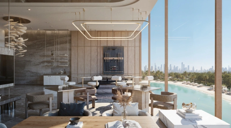 Luxueux appartement 3BHK + chambre de bonne avec piscine et vues panoramiques.