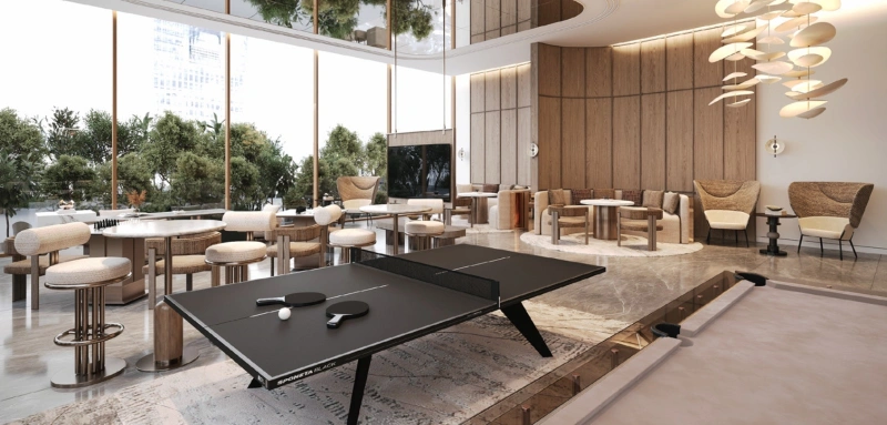 Luxueux appartement 3BHK + chambre de bonne avec piscine et vues panoramiques.