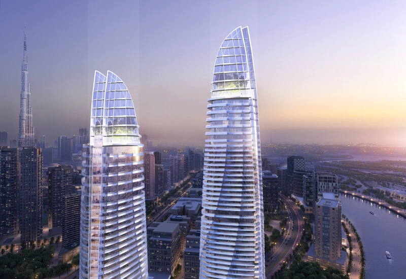 Herrliche 1-Zimmer-Wohnung mit Blick auf Burj Khalifa, direkt am Wasser