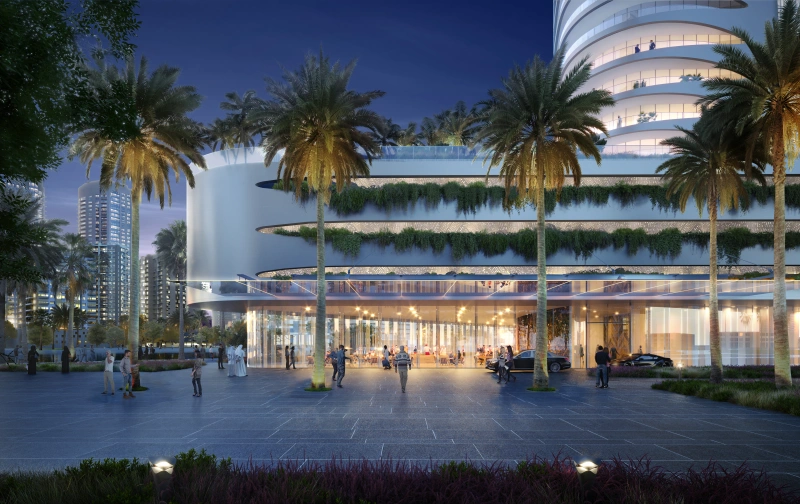 Herrliche 1-Zimmer-Wohnung mit Blick auf Burj Khalifa, direkt am Wasser