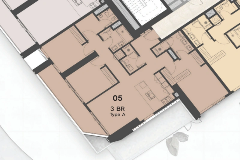 Appartamento con tre camere da letto