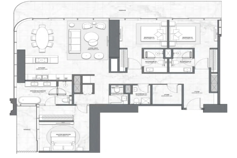 Stilvolle Drei-Zimmer-Wohnung mit modernem Design
