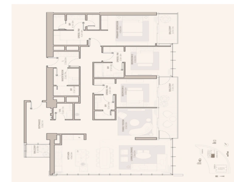 Stilvolle Drei-Zimmer-Wohnung mit modernem Design