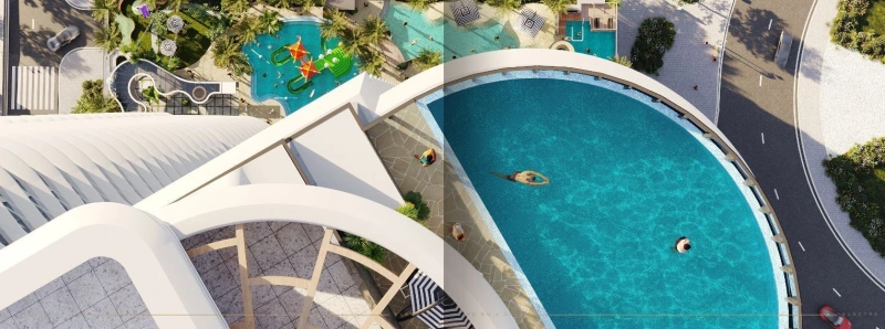 Modernes 2-Zimmer-Apartment mit privatem Pool in bester Lage von JVC - Luxus pur!