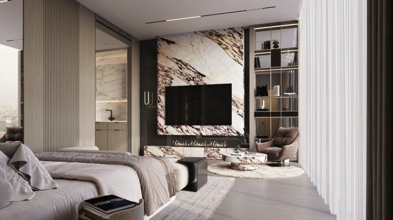 Modernes Studio mit Pool und Jacuzzi in exklusivem Ambiente