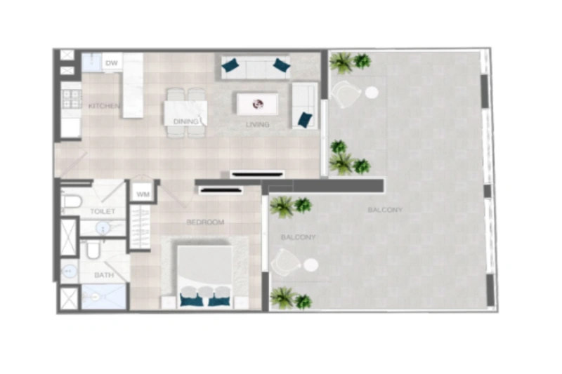 Appartement mit einem Schlafzimmer