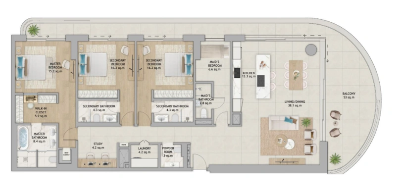 Geräumige 3-Zimmer Wohnung mit Zimmermädchenzimmer in ikonischem Viertel