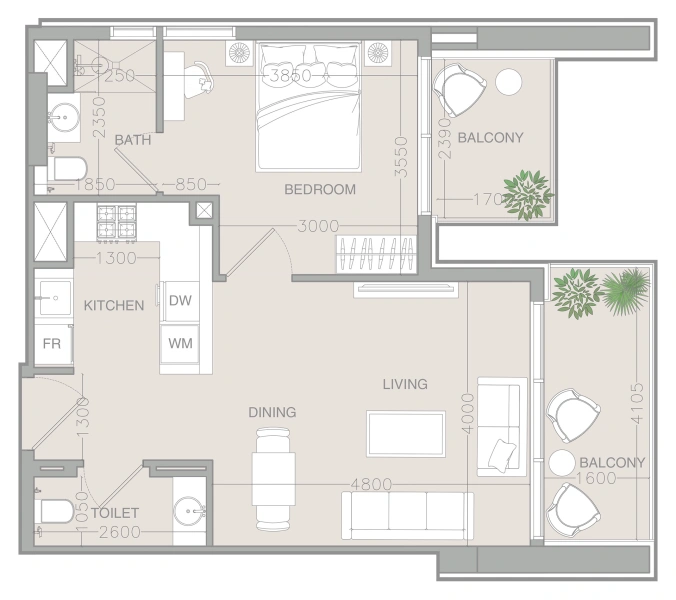 1-Bedroom Apartment in "ELAR1S RISE"